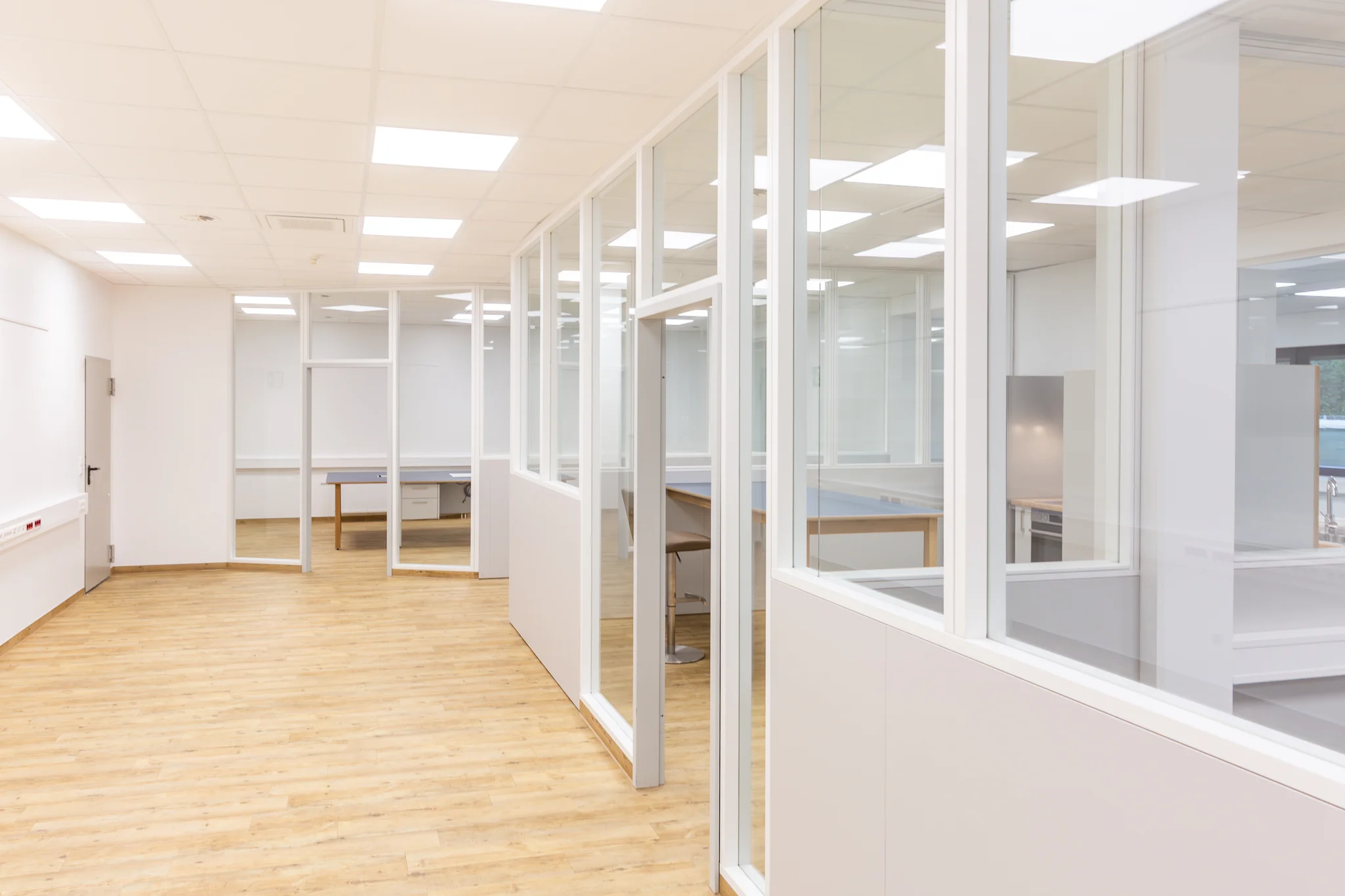 Modernisierung und Neugestaltung von Büroräumen mit Glas- und Holzelementen – Bild 1
